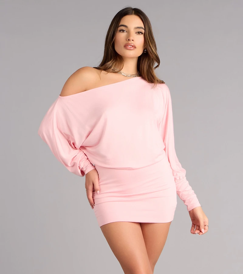 All Yours Off-Shoulder Mini Dress
