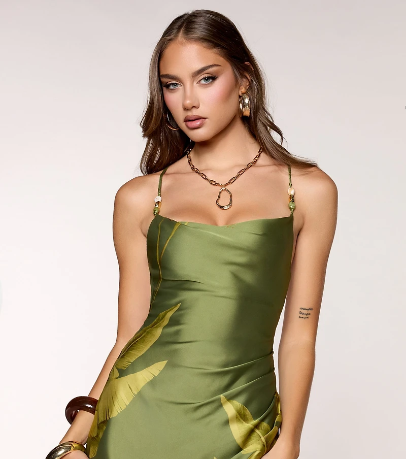 Island Intentions Satin Mini Dress