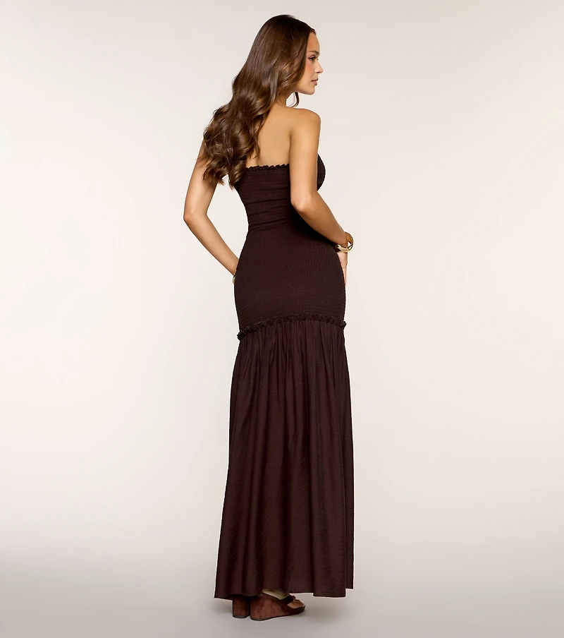 Brown Sugar Breeze Cutout Maxi Dress