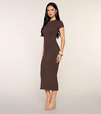 Everyday Short Sleeve Bodycon Midi Dress