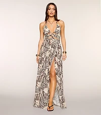 Sunkissed Stunner Halter Maxi Dress