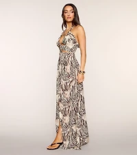 Sunkissed Stunner Halter Maxi Dress