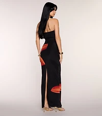 Vacay Mode Tropical Floral Maxi Tube Dress