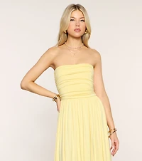 Weekend Glow A-Line Midi Tube Dress