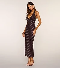 Retro Romance Halter Midi Dress