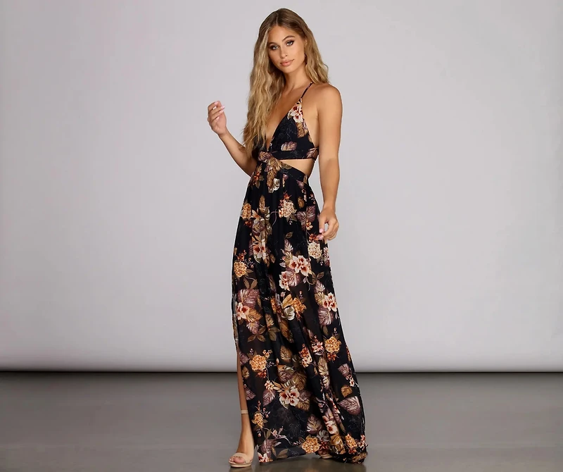 Tea Garden Floral Maxi Dress