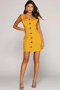 What's Cooking Ruffle Mini Dress