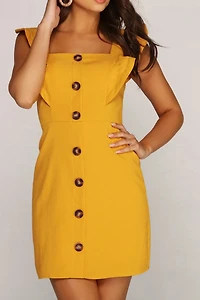 What's Cooking Ruffle Mini Dress