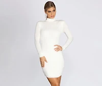 Get On Knit Long Sleeve Dress
