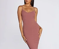 Keepin' Knit Casual Midi Dress