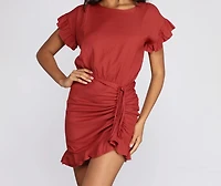 Ravishing Ruched Mini Dress