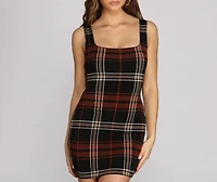 Precious Plaid Mini Dress