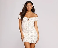Smocked Ruffles Mini Dress