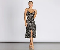 Spot On A-Line Midi Dress