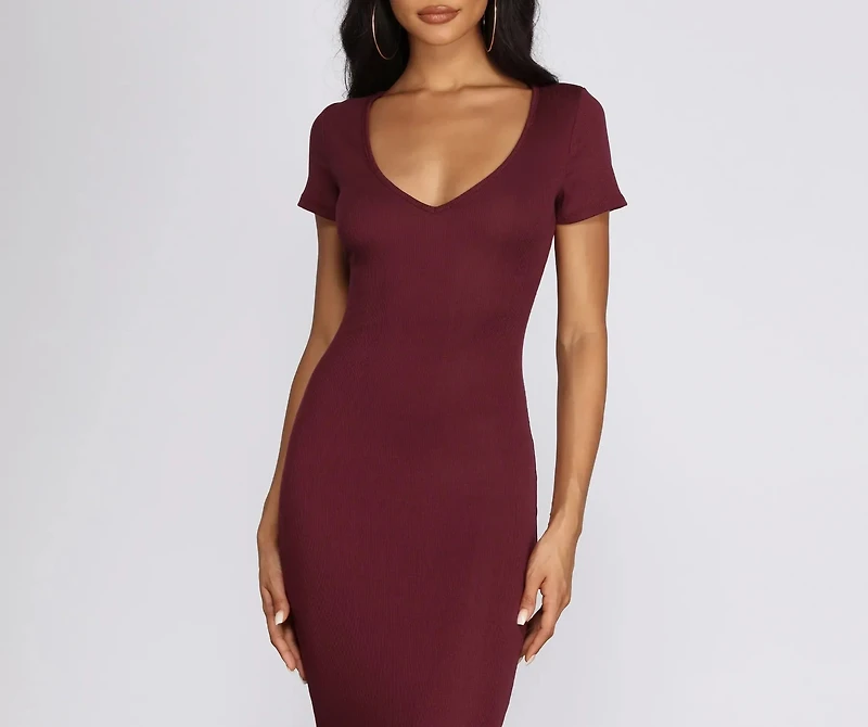 Casual Vibes Knit Midi Dress