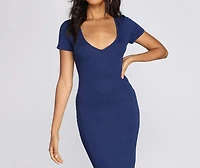 Casual Vibes Knit Midi Dress