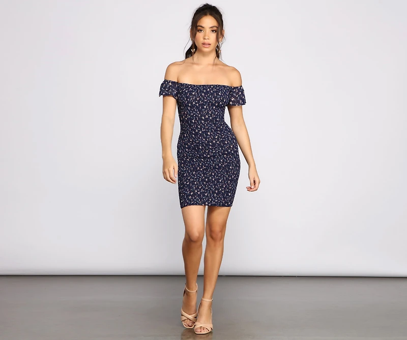 Sweet And Smocked Floral Mini Dress
