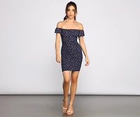 Sweet And Smocked Floral Mini Dress