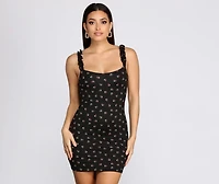 Ditsy Floral Doll Ruffle Mini Dress