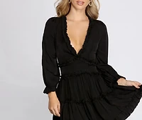 All Over Ruffled Skater Dress