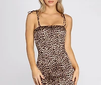 Cat Touch This Satin Leopard Mini Dress