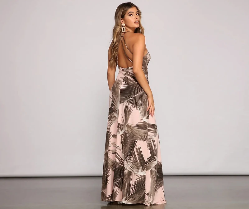 Stunning Beauty Tropical Maxi Dress
