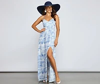 Take Me Away Tropical Tie-Dye Maxi Dress