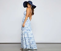 Take Me Away Tropical Tie-Dye Maxi Dress
