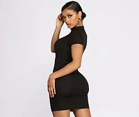 Zip Up Chic Mini Dress