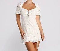 Day Dreamin’ Eyelet Mini Dress
