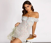 Sweet Florals Smocked Mini Dress