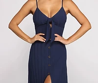 Button Down Beauty Maxi Dress