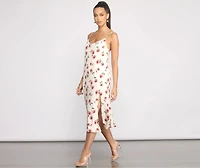 Keep It Rosey Slip Midi Dress