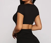 Casual Staple Open Back Ruched Mini Dress