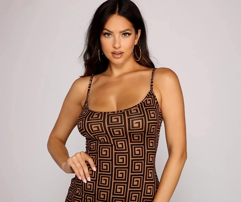 Key To Glam Greek Knit Dress