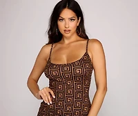 Key To Glam Greek Knit Dress