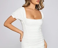 All Eyes On Me Eyelet Mini Dress