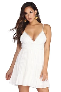 Babe Crochet Skater Dress