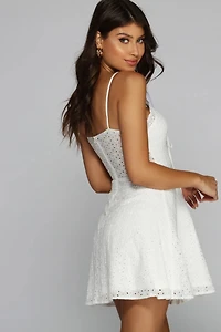 Effortlessly Pretty Eyelet Skater Dress