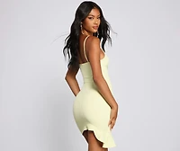 Sweet like Candy Ruffle Mini Dress
