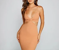 Bold Impressions Sleeveless Midi Cutout Dress