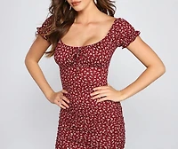 Sweet Vibes Off-The-Shoulder Floral Mini Dress