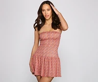 Cute And Flirty Ditsy Floral Skater Dress
