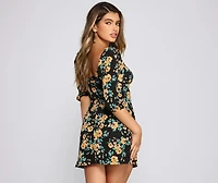 Floral Frenzy Off The Shoulder Skater Dress