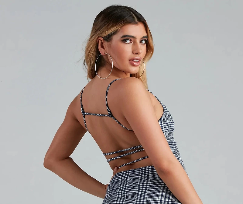 Trendy Stunner Plaid Mini Dress