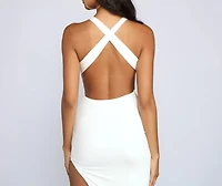 Simple And Sexy High-Slit Midi Dress