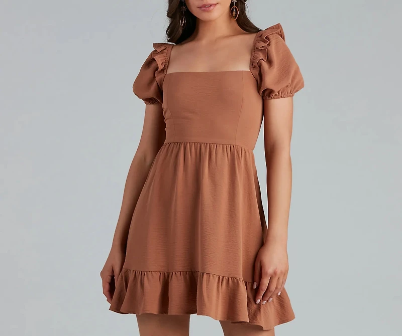 Charmed By Ruffles Short A-Line Dress