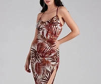 Paradise Calls Tropical Midi Dress