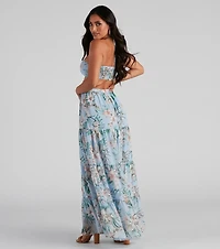 Bora Floral Chiffon Maxi Dress