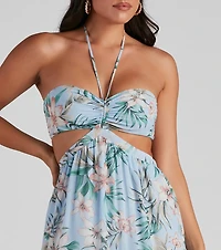 Bora Floral Chiffon Maxi Dress